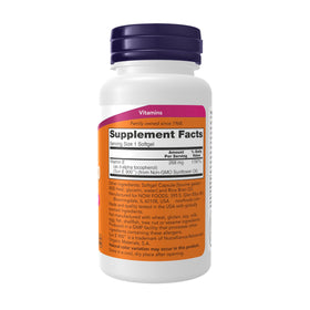 NOW Foods Sun-E™ 400 IU gélules de vitamine E, vue de côté