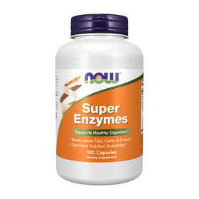 NOW Foods Super Enzymes 180 capsules vue de face