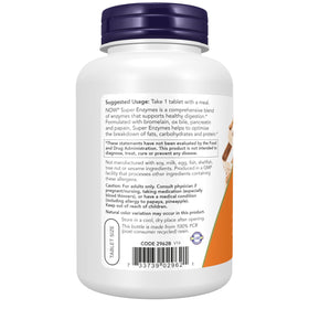 NOW Foods Super Enzymes 180 Tablettes, emballage