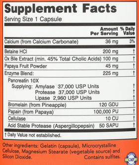 NOW Foods Super Enzymes 90 capsules côté