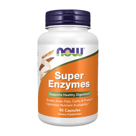NOW Foods Super Enzymes 90 capsules vue de face