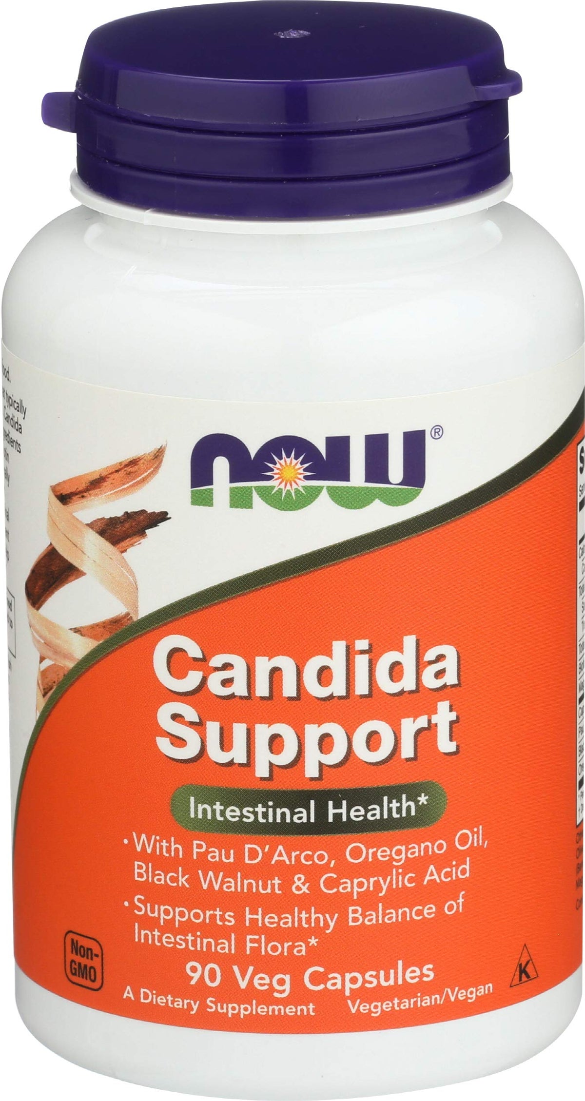 NOW Foods Support Candida 90 Vcaps végétariennes, vue de face