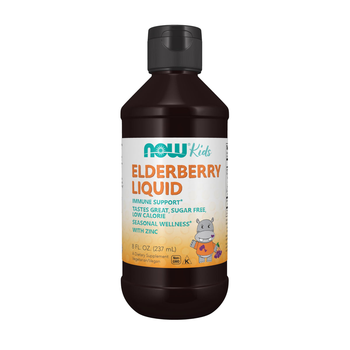 NOW Foods Sureau Liquide pour Enfants 240 ml - vue de face