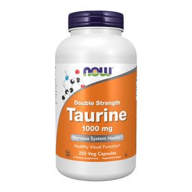 NOW Foods Taurine 1 000 mg capsules végétales devant l'emballage