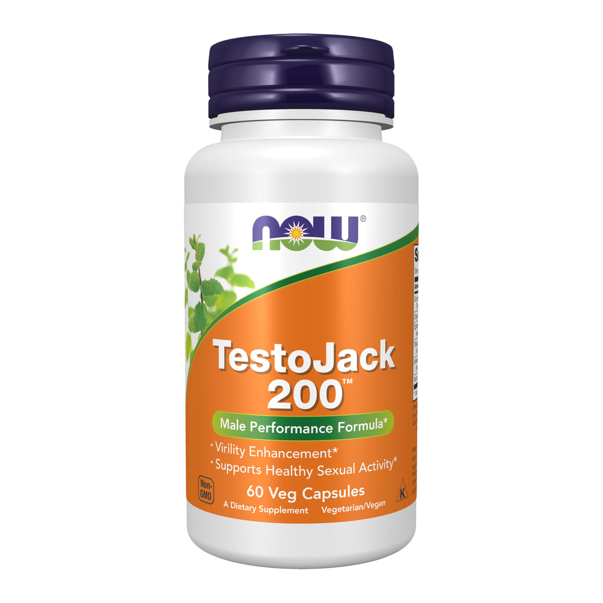 NOW Foods TestoJack 200 boîte de 60 capsules végétales vue de face