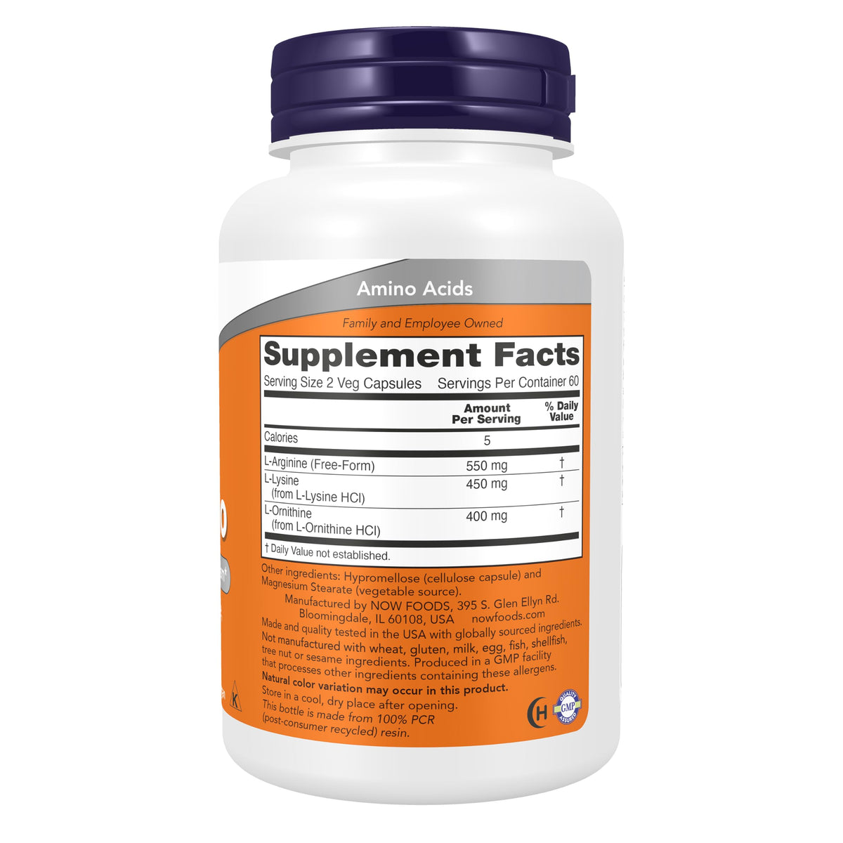 NOW Foods Tri-Amino étiquette du produit