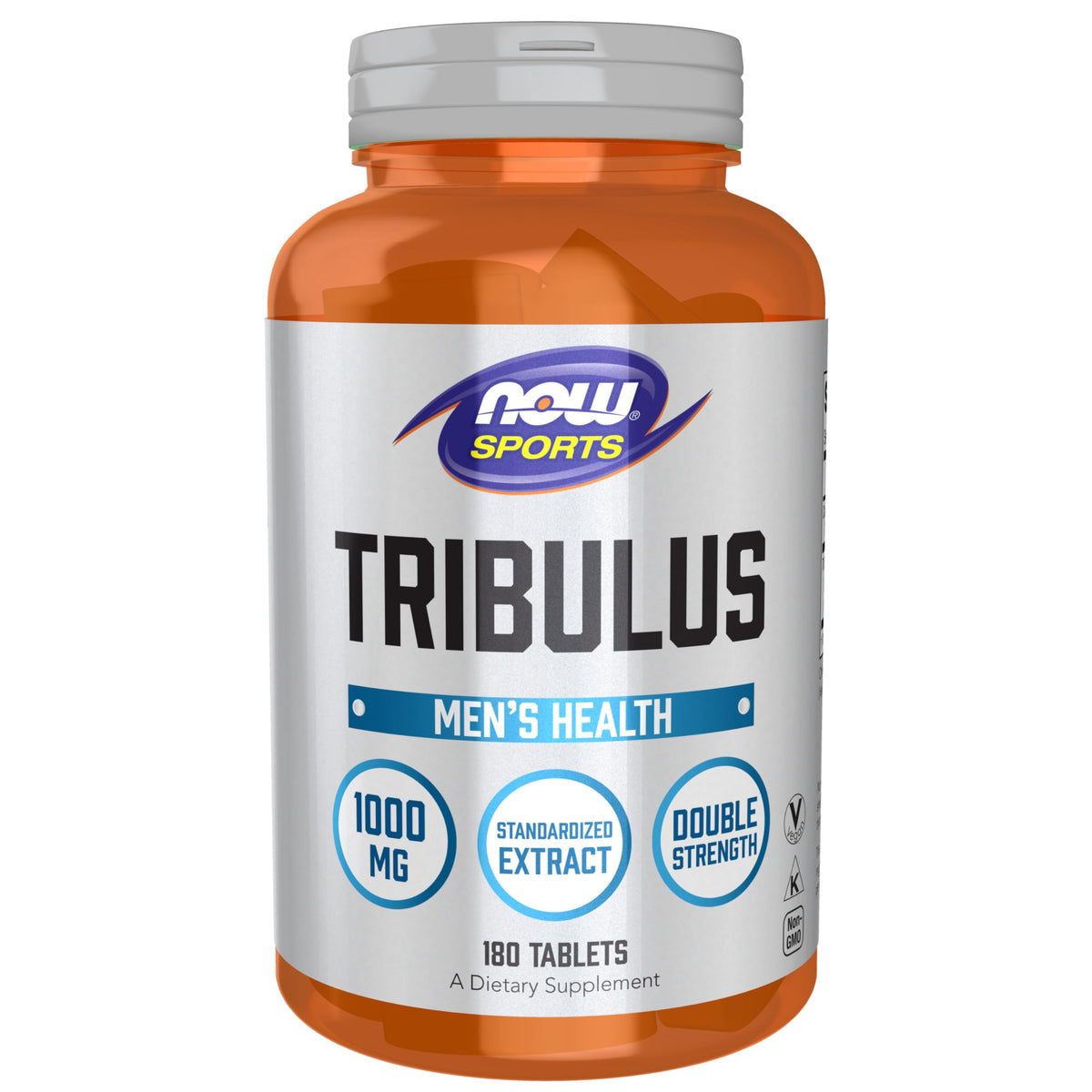 NOW Foods Tribulus 1 000 mg Double Force 180 comprimés vue avant