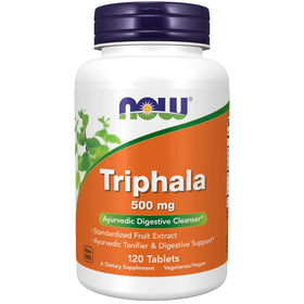 NOW Foods Triphala 500 mg 120 comprimés vue de face