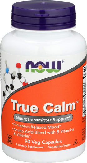 NOW Foods True Calm Amino daily wellness 90 Caps pack de 2 vue de face