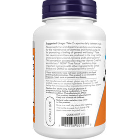 NOW Foods True Focus 90 VCaps gélules à l'intérieur
