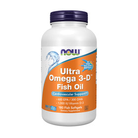 NOW Foods Ultra Omega 3-D 180 gélules front view