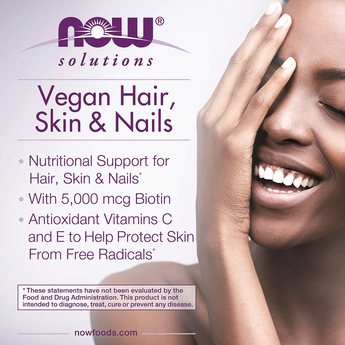 NOW Foods Vegan Cheveux, Peau & Ongles 90 gélules dans un environnement naturel