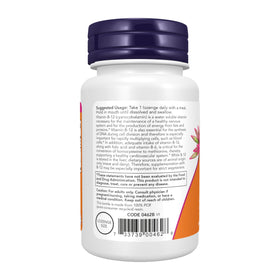 NOW Foods Vitamine B-12 5 000 mcg arrière de l'emballage