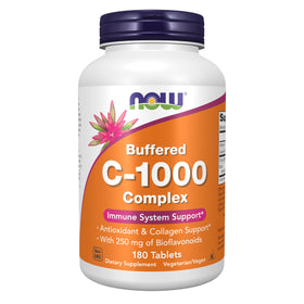NOW Foods Vitamine C-1000 180 tablettes vue de face