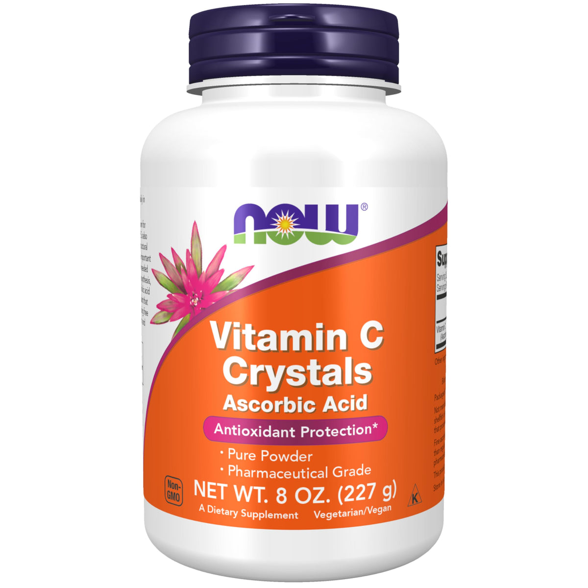 NOW Foods Vitamine C Poudre Crystals 280g vue avant