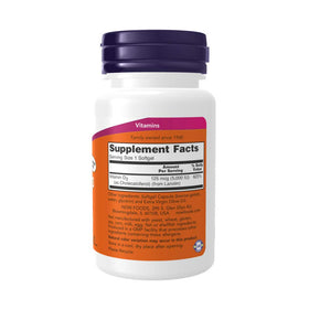 NOW Foods Vitamine D3 5000 UI 240 gélules molles emballage