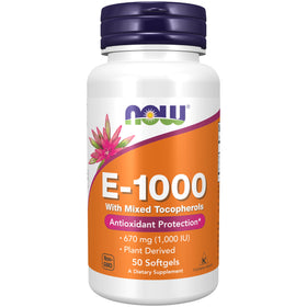 NOW Foods Vitamine E 1 000 UI gélules molles avant