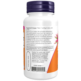 NOW Foods Vitamine E 1 000 UI gélules molles côté