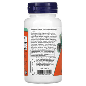 NOW Foods Zinc Picolinate 50mg 120 Capsules packaging