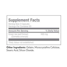 Nu Skin Pharmanex Tēgreen 97 étiquette avec ingrédients