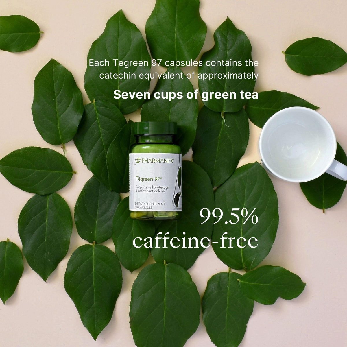 Nu Skin Tēgreen 97 ingrédients listés sur l'emballage