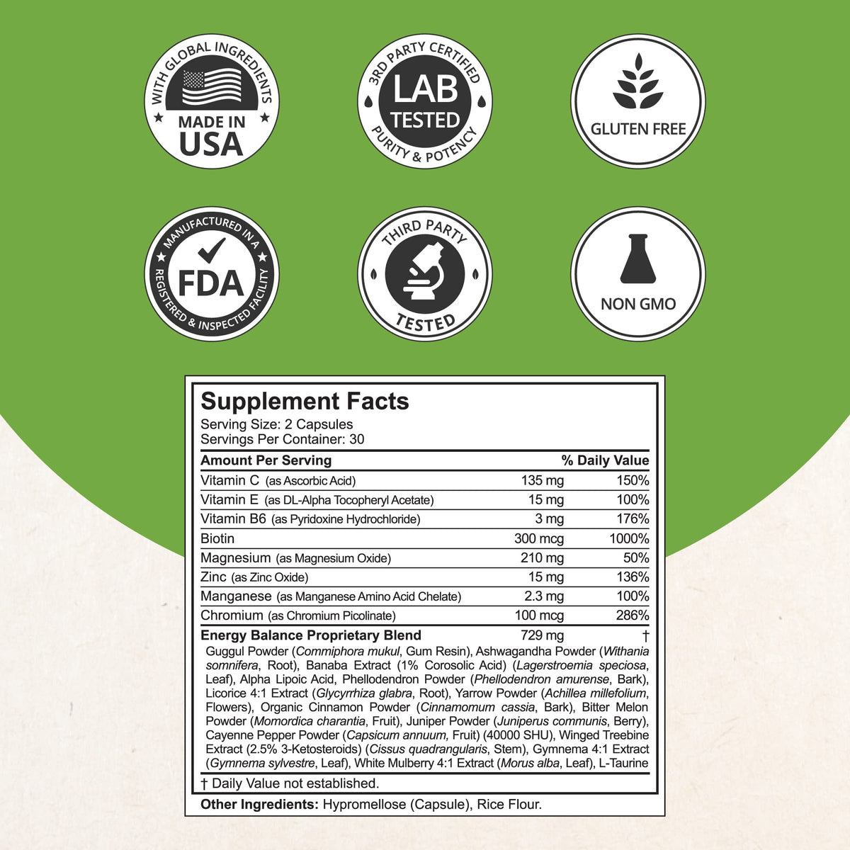 NuBest Complément Alimentaire Chromium 60 Capsules avec des ingrédients naturels