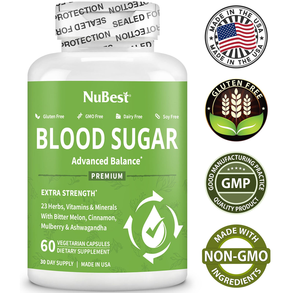 NuBest Complément Alimentaire Chromium 60 Capsules sur une table