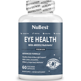 NuBest Complément Alimentaire Œil AREDS 2 avec une cuillère doseuse