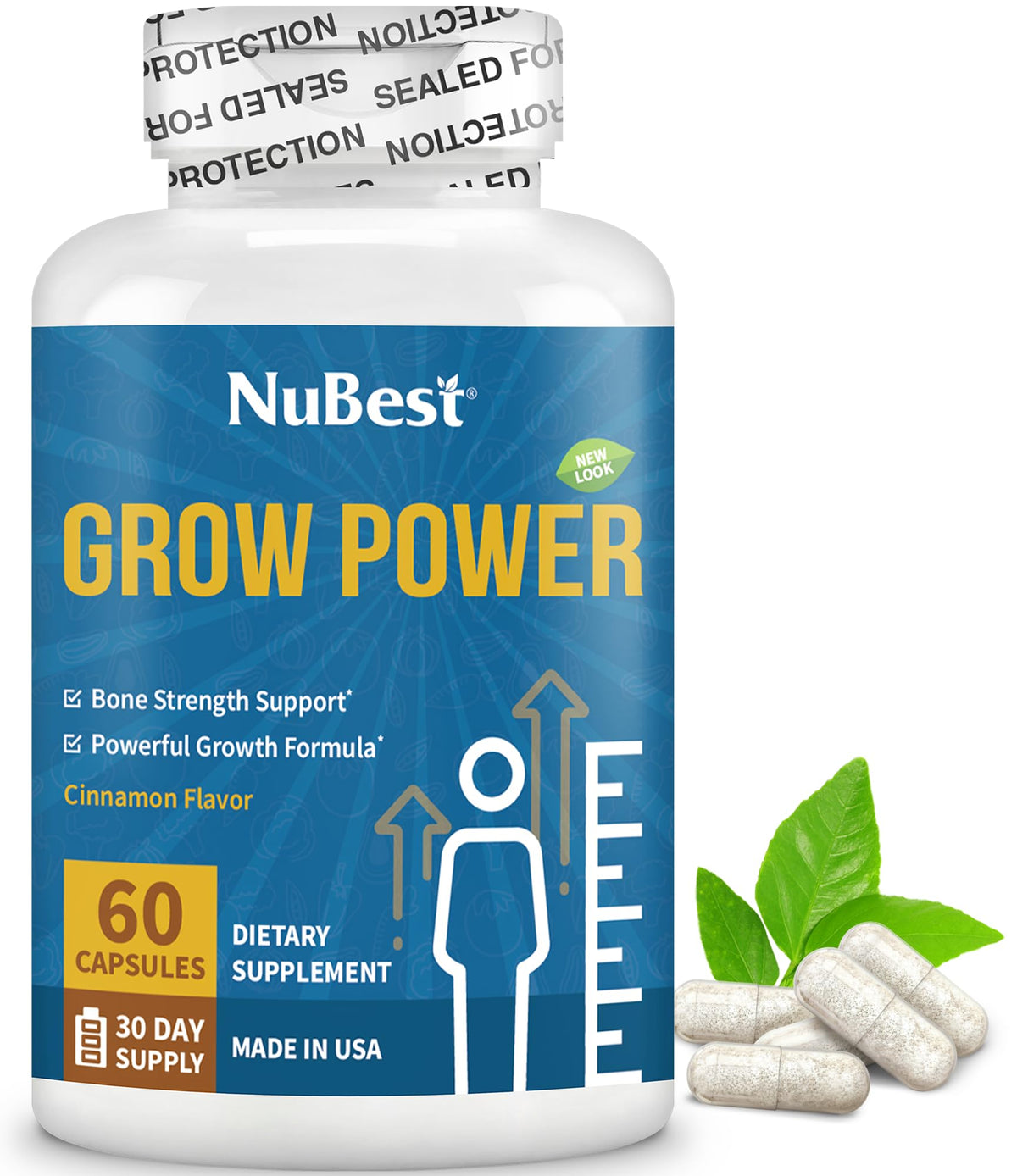 NuBest Grow Power 60 capsules vue avant