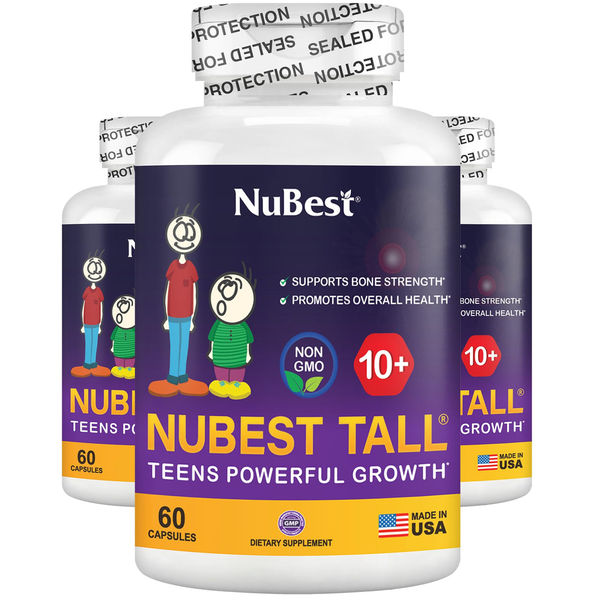 NuBest Tall 10+ boîte de 90 capsules vue de face