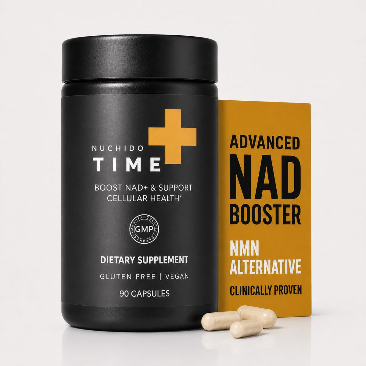 Nuchido Time+ complément NAD+ 30 capsules vue de face
