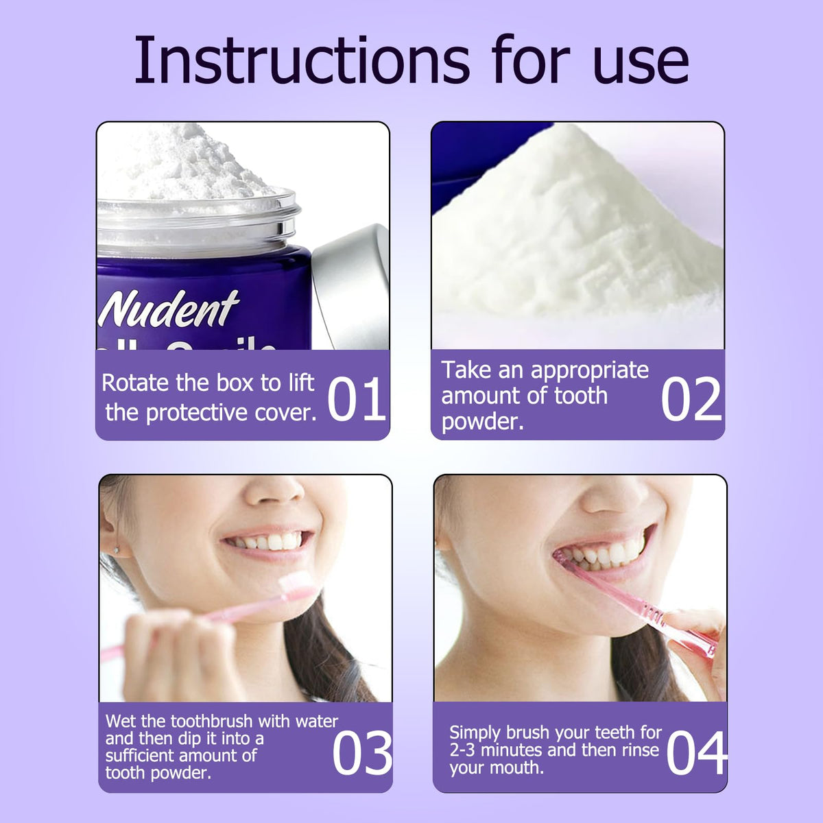 Nudent CollaSmile Poudre de Collagène 50g avec ingrédients