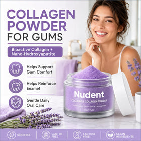 NUDENT Collasmile Poudre de Collagène pour Gencives 150g emballage