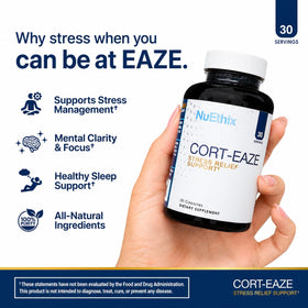 NuEthix Formulations Cort-Eaze capsules végétariennes - vue de côté