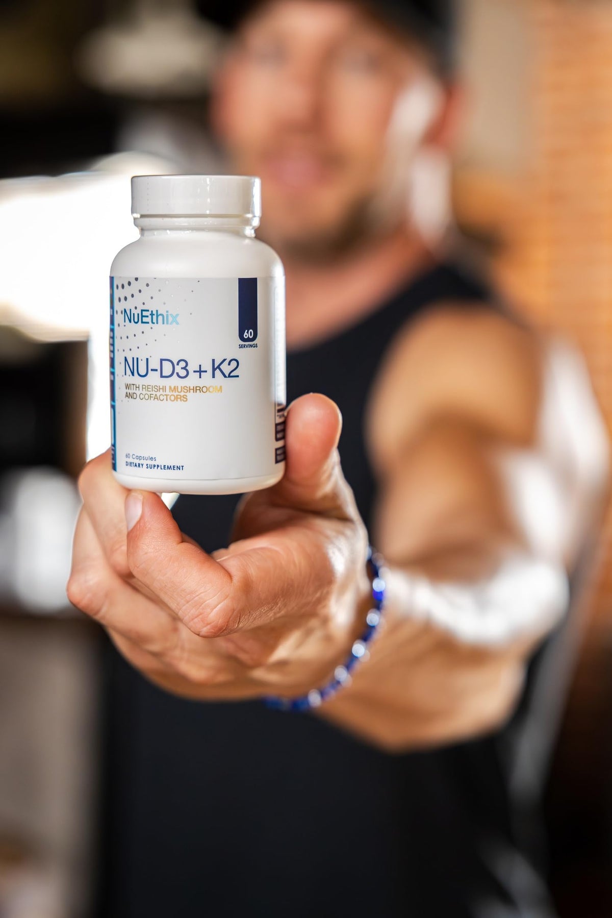 NuEthix Formulations NU-D3 + K2 avec champignon Reishi