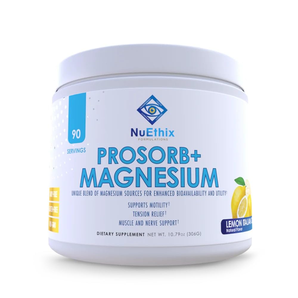 NuEthix Formulations Prosorb+ Magnésium 200mg bouteille vue de face