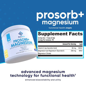 NuEthix Formulations Prosorb+ Magnésium 200mg mesure de poudre