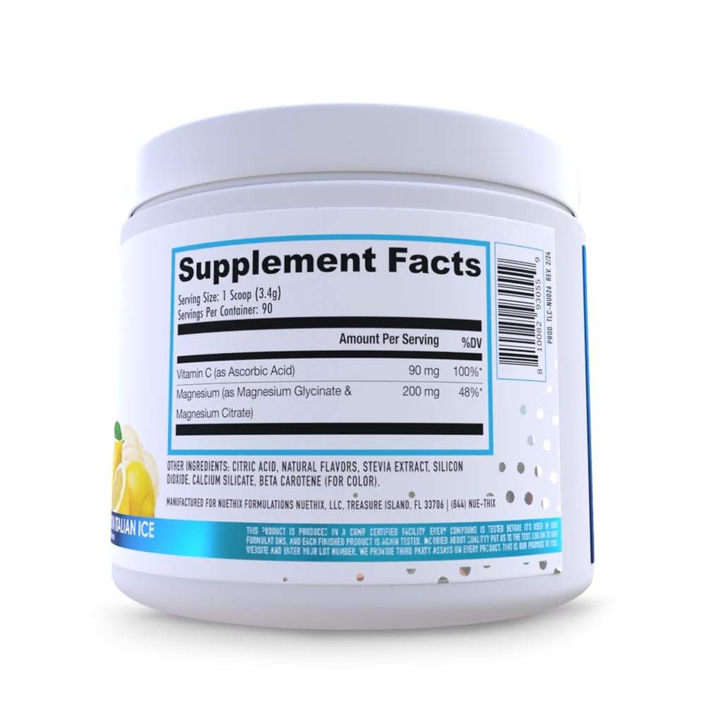 NuEthix Formulations Prosorb+ Magnésium 200mg poudre saveur citron italien