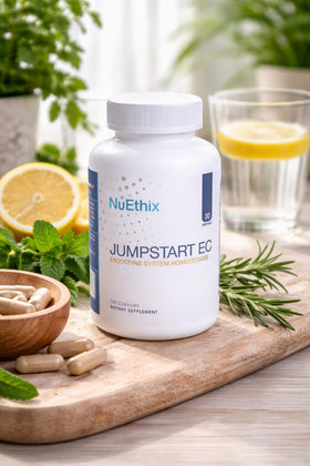 NuEthix Jumpstart EC avec étiquette et informations nutritionnelles