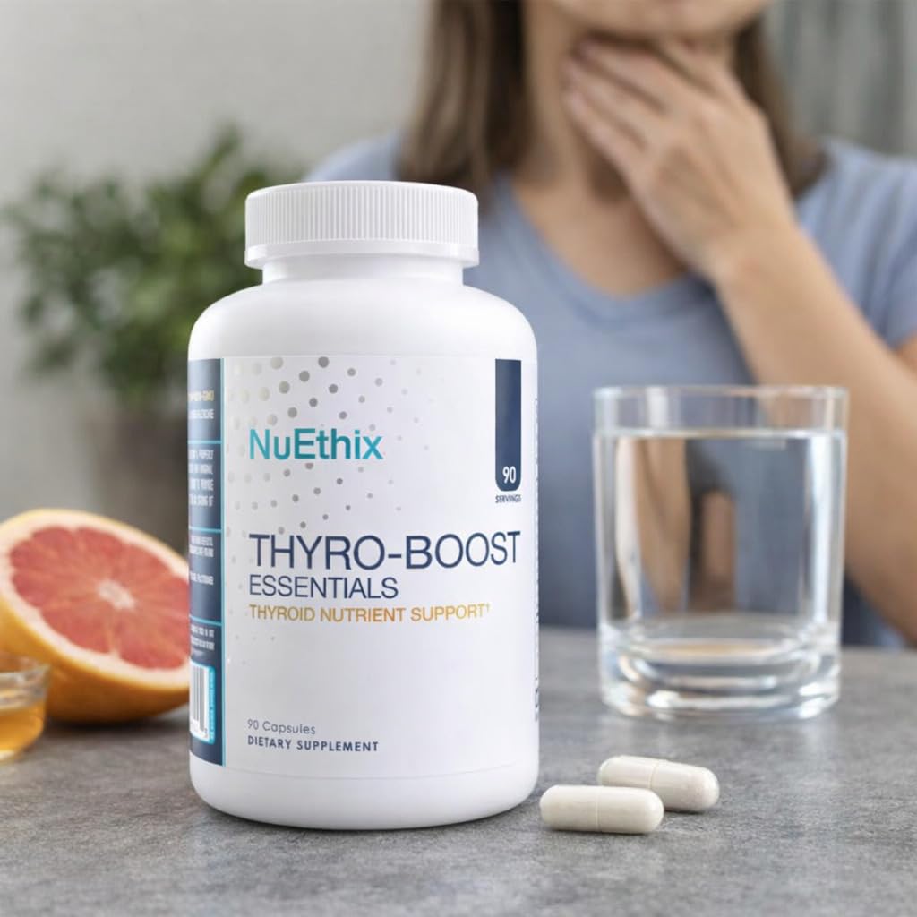 NuEthix Thyro-support Essentials 90 capsules vue de côté