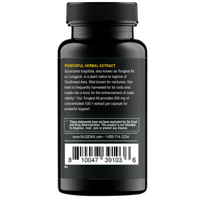 Nugenix Complément Alimentaire Tongkat Ali 200 mg arrière de la boîte