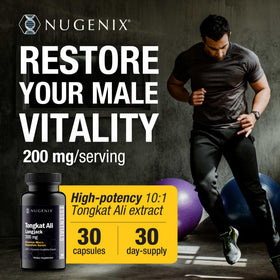 Nugenix Complément Alimentaire Tongkat Ali 200 mg étiquette