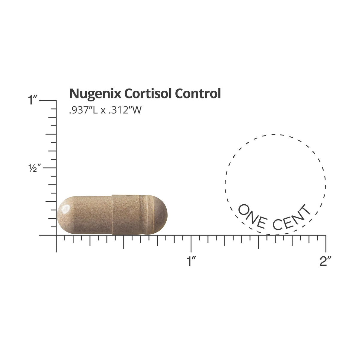 Nugenix Contrôle du Cortisol capsules sur fond neutre