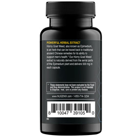 Nugenix Épimédium 500 mg capsules dans une main