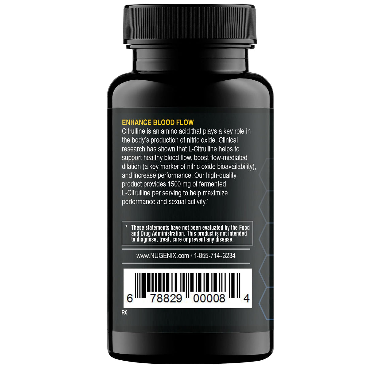 Nugenix L-Glutamine 1500mg capsules sur une table