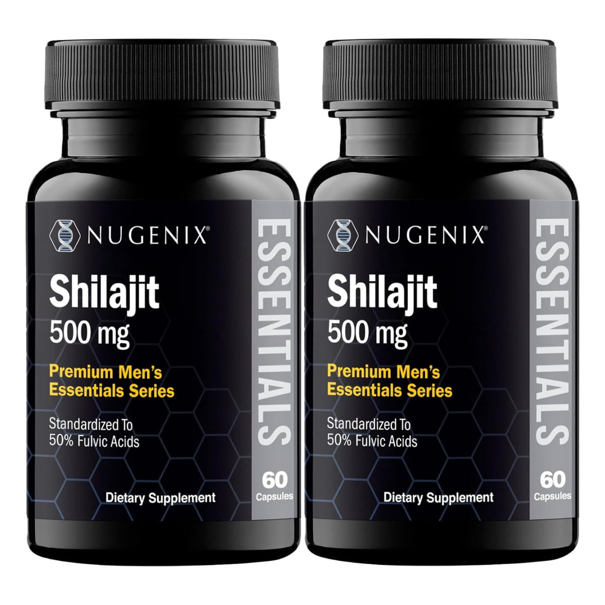 Nugenix Shilajit 500 mg capsules avec boîtier de 120 unités