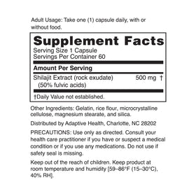 Nugenix Shilajit 500 mg capsules side view