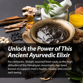 Nugenix Shilajit capsules on a wooden surface