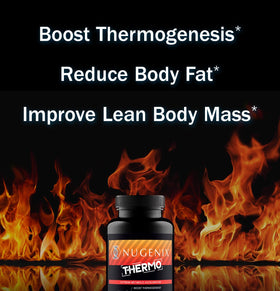 Nugenix Thermo flacon avec étiquette et informations sur les ingrédients