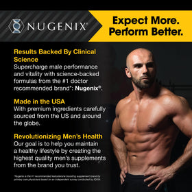 Nugenix Thermo-X 42ct en position lifestyle sur une table de fitness